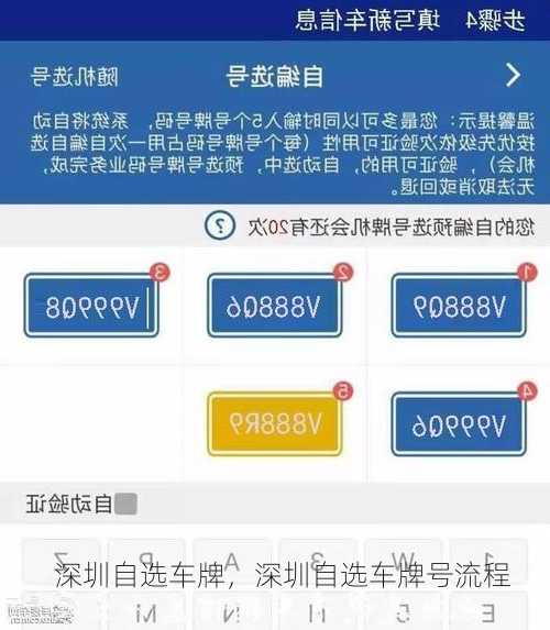 深圳自选车牌，深圳自选车牌号流程