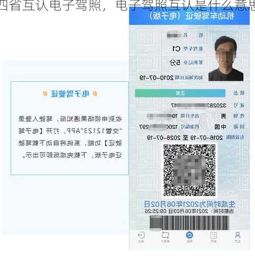 四省互认电子驾照，电子驾照互认是什么意思