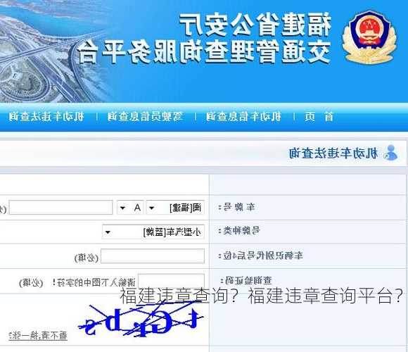 福建违章查询？福建违章查询平台？