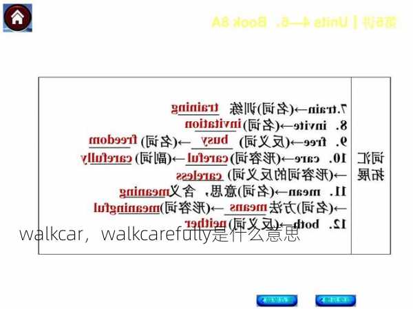 walkcar，walkcarefully是什么意思