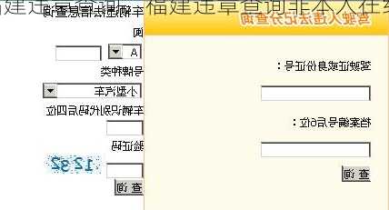 福建违章查询，福建违章查询非本人在线查询系统？