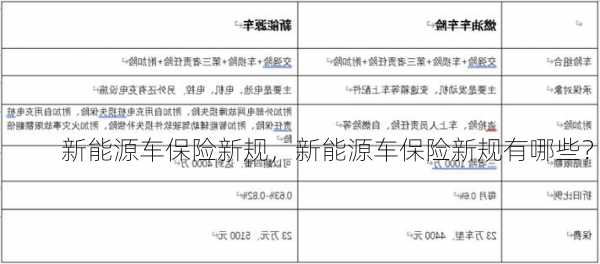 新能源车保险新规，新能源车保险新规有哪些？