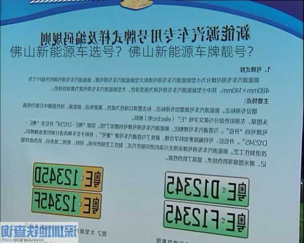 佛山新能源车选号？佛山新能源车牌靓号？