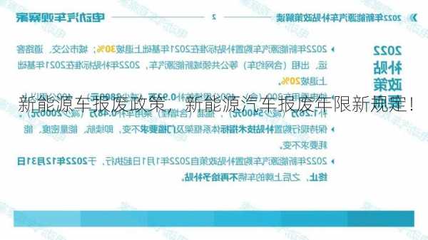 新能源车报废政策，新能源汽车报废年限新规定！