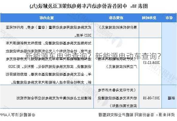 新能源车电池查询？新能源电动车查询？