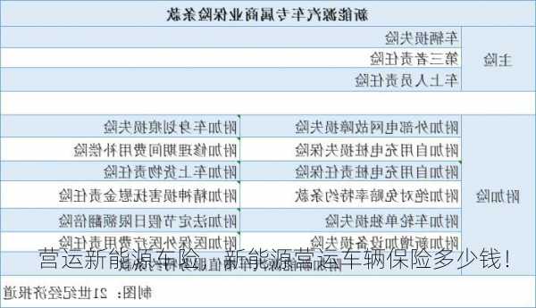 营运新能源车险，新能源营运车辆保险多少钱！