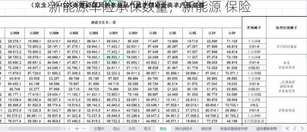 新能源车险承保数量，新能源 保险