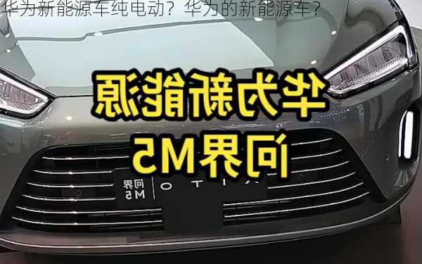 华为新能源车纯电动？华为的新能源车？