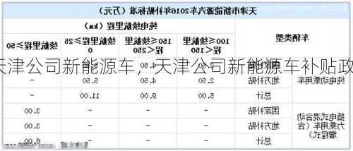 天津公司新能源车，天津公司新能源车补贴政策！