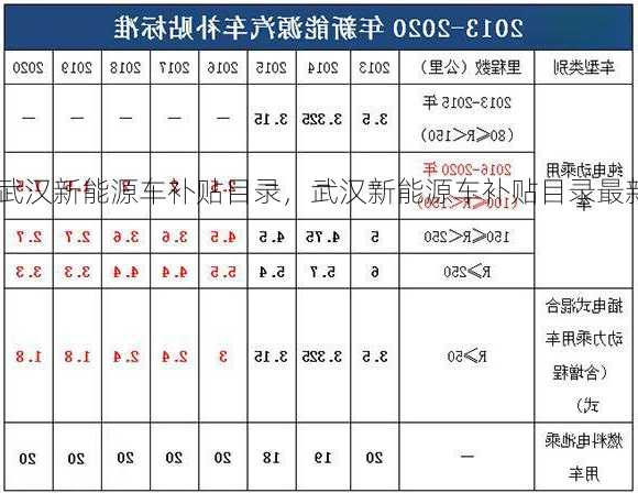 武汉新能源车补贴目录，武汉新能源车补贴目录最新！