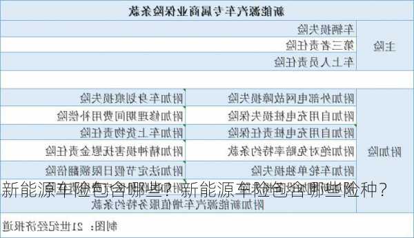 新能源车险包含哪些？新能源车险包含哪些险种？