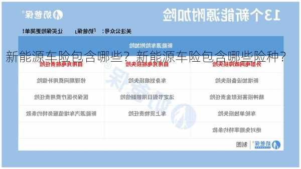 新能源车险包含哪些？新能源车险包含哪些险种？