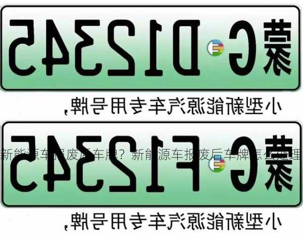 新能源车报废后车牌？新能源车报废后车牌怎么处理？