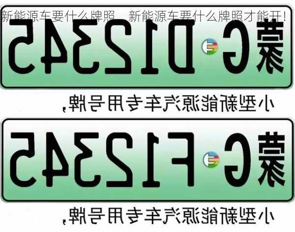 新能源车要什么牌照，新能源车要什么牌照才能开！