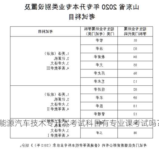 新能源车专业专升本，新能源汽车技术专升本考试科目有专业课考试吗？