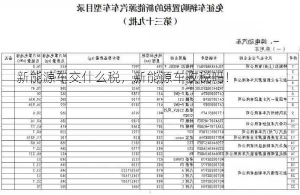 新能源车交什么税，新能源车收税吗！