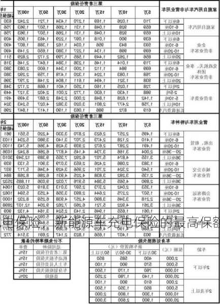 新能源车充电保险，新能源车充电保险的最高保额是多少？