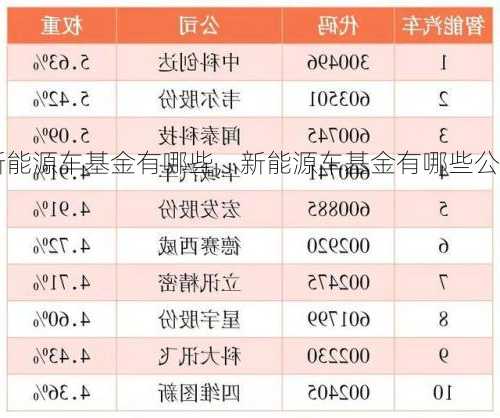 新能源车基金有哪些，新能源车基金有哪些公司！