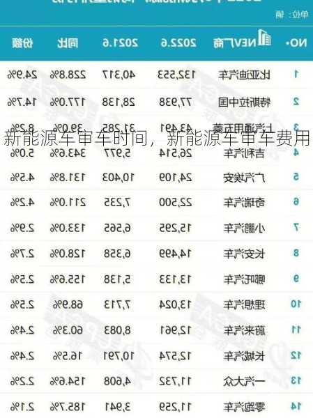 新能源车审车时间，新能源车审车费用