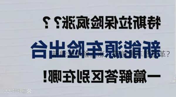 新能源车险上涨，新能源车险改革？