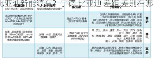 宁德比亚迪新能源车？宁德 比亚迪 差距 差别在哪里？