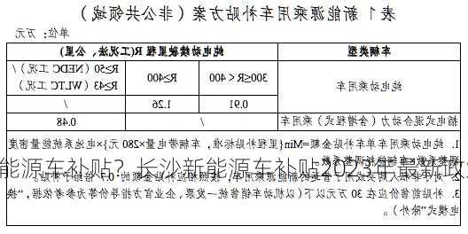 长沙新能源车补贴？长沙新能源车补贴2023年最新政策？