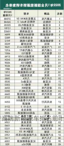 国产高端新能源车，国产高端新能源车排名前十！