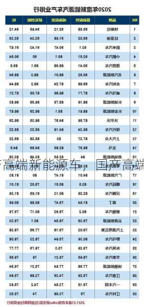 国产高端新能源车，国产高端新能源车排名前十！