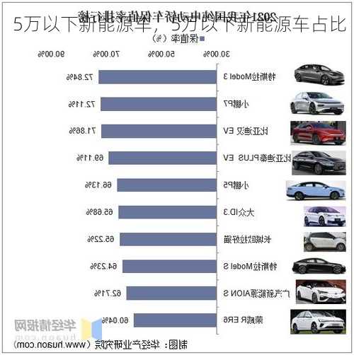 5万以下新能源车，5万以下新能源车占比