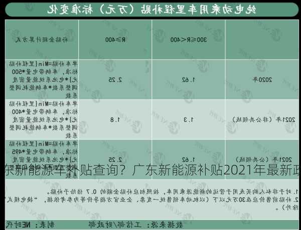 广东新能源车补贴查询？广东新能源补贴2021年最新政策？