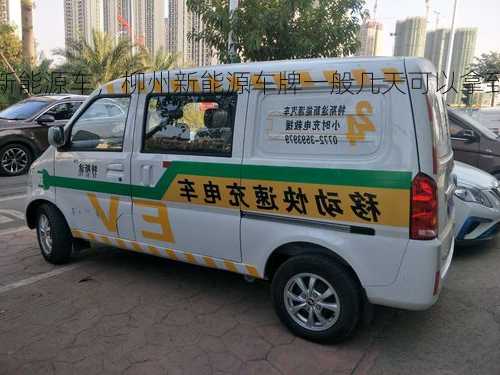 柳州新能源车，柳州新能源车牌一般几天可以拿到