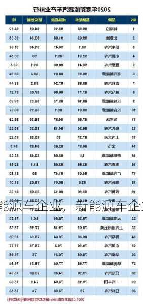 新能源车企业，新能源车企业排名？