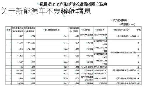 关于新能源车不要税的信息