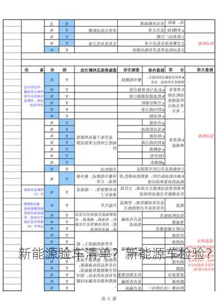 新能源验车清单？新能源车检验？