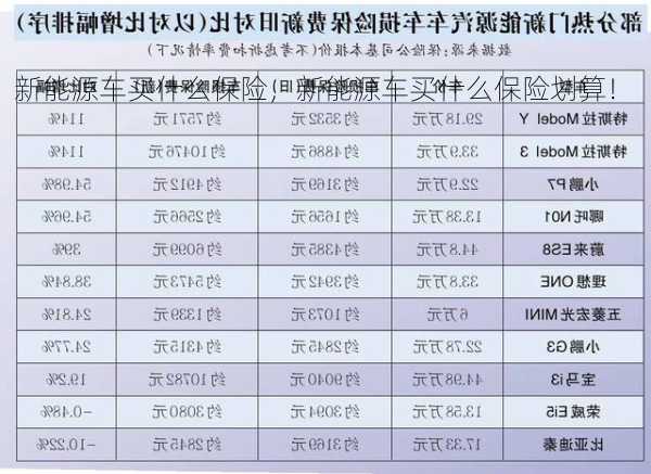 新能源车买什么保险，新能源车买什么保险划算！