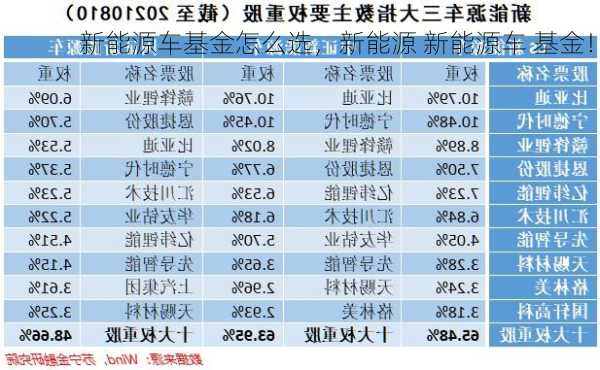 新能源车基金怎么选，新能源 新能源车 基金！