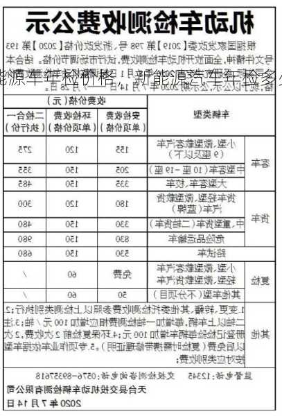 新能源车年检价格，新能源汽车年检多少钱？