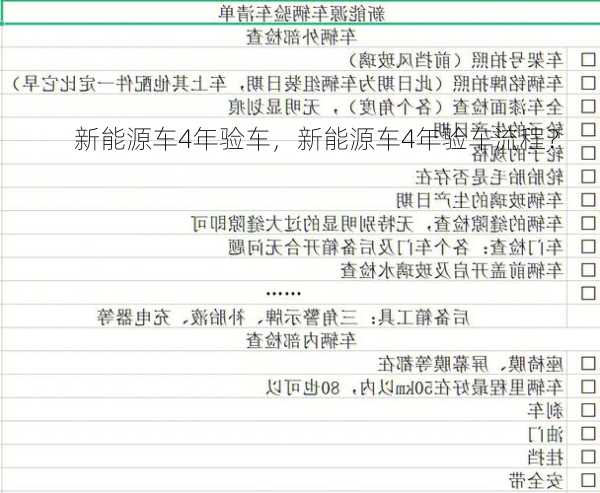 新能源车4年验车，新能源车4年验车流程？