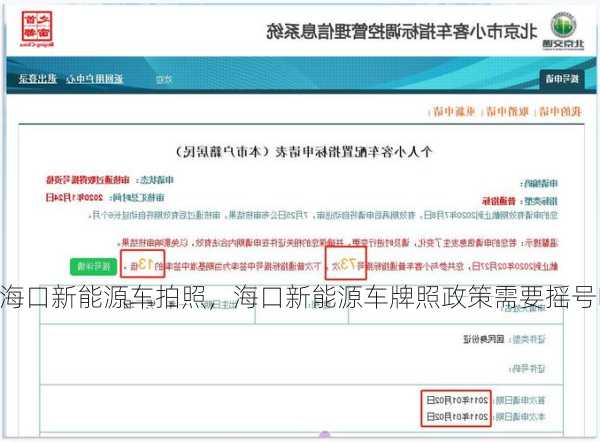 海口新能源车拍照，海口新能源车牌照政策需要摇号吗