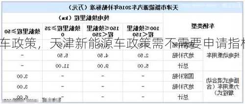 天津新能源车政策，天津新能源车政策需不需要申请指标？