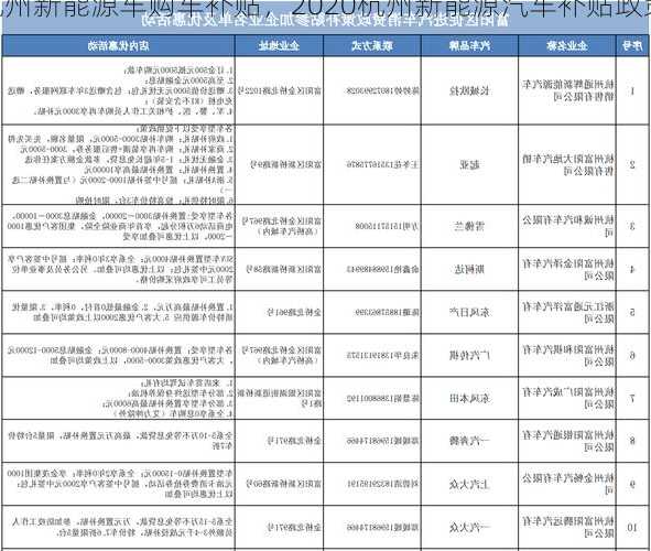 杭州新能源车购车补贴，2020杭州新能源汽车补贴政策！