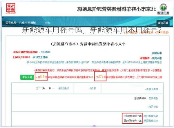 新能源车用摇号吗，新能源车用不用摇号？