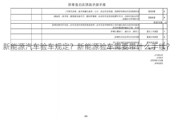 新能源汽车验车规定？新能源验车需要带什么手续？