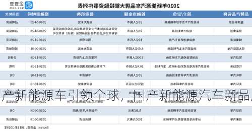 国产新能源车引领全球，国产新能源汽车新品牌？