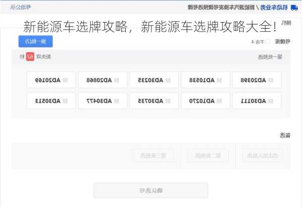 新能源车选牌攻略，新能源车选牌攻略大全！