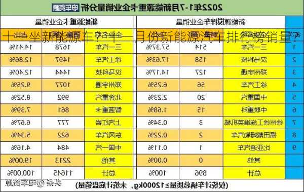 十一坐新能源车？十一月份新能源汽车排行榜销量？