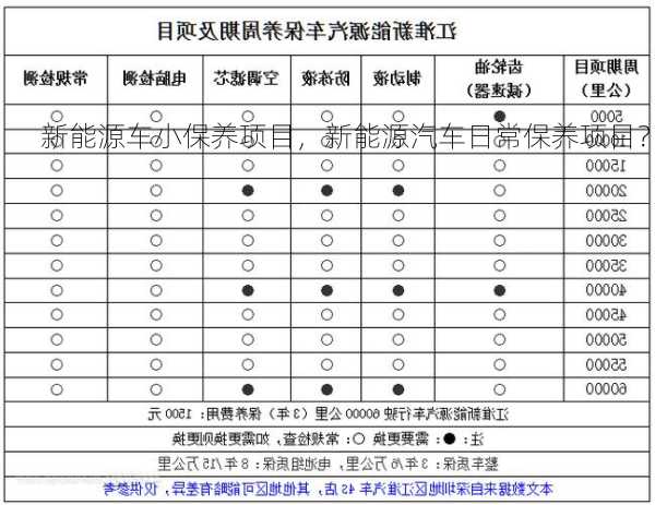 新能源车小保养项目，新能源汽车日常保养项目？