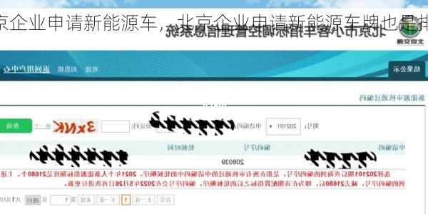 北京企业申请新能源车，北京企业申请新能源车牌也是排号吗？