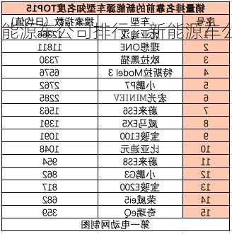 新能源车公司排行，新能源车公司排行榜！