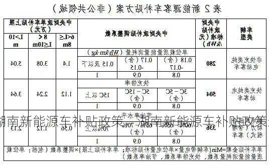 湖南新能源车补贴政策，湖南新能源车补贴政策最新消息？